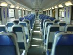 Modern train cabin.